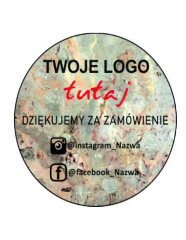 Naklejki dziękujemy za zamówienie z logo 50 szt