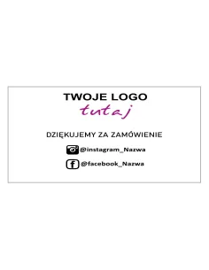 Naklejki dziękujemy za zamówienie z logo 50 szt