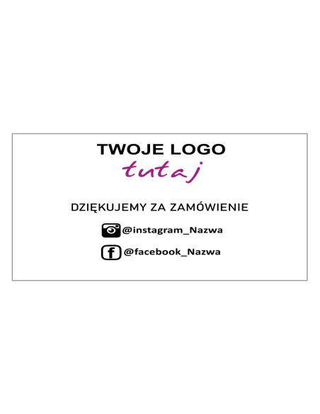 Naklejki dziękujemy za zamówienie z logo 50 szt