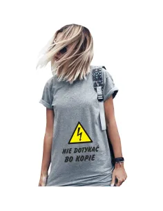 Koszulka z nadrukiem napis PREZENT DZIECKO MAMA