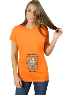 Koszulka z nadrukiem napis WYCHODZĘ LATEM DZIECKO