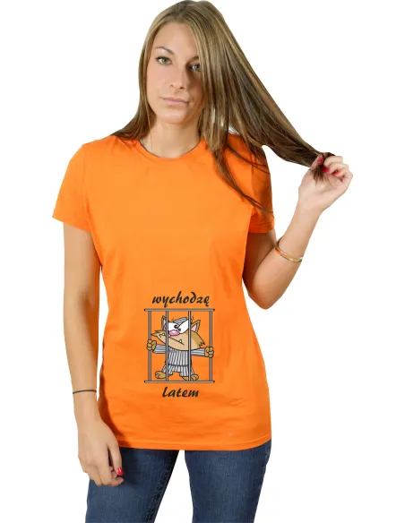 Koszulka z nadrukiem napis WYCHODZĘ LATEM DZIECKO