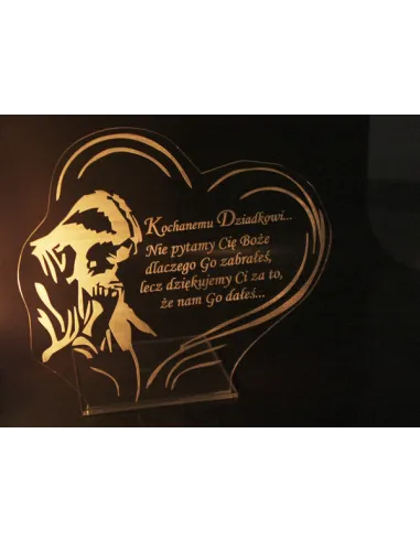 Podstawka pod znicz Statuetka na grób + grawer XXL z dowolną dedykacją