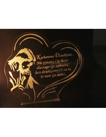 Podstawka pod znicz Statuetka na grób + grawer XXL z dowolną dedykacją
