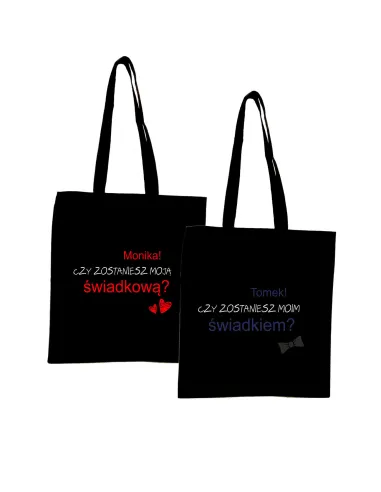 Eko Torba z nadrukiem PREZENT dla ŚWIADKOWEJ