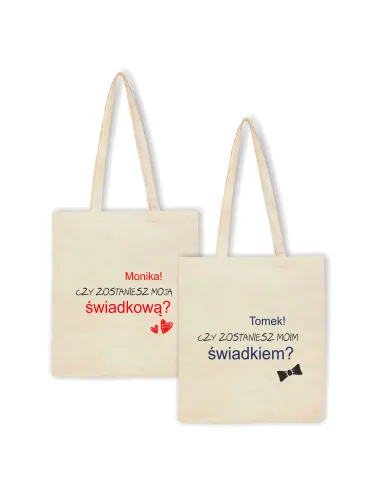 Eko Torba z nadrukiem PREZENT dla ŚWIADKA