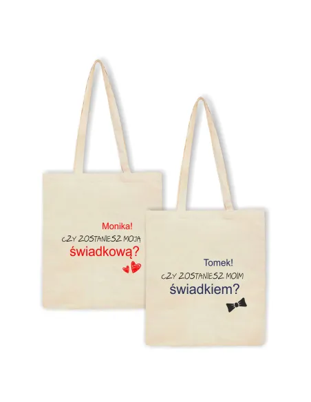 Eko Torba z nadrukiem PREZENT dla ŚWIADKA
