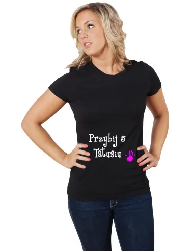 Koszulka z nadrukiem PREZENT PRZYBIJ 5 TATUSIU