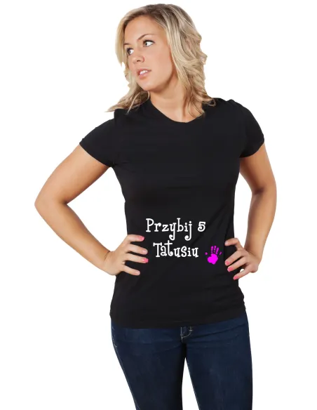 Koszulka z nadrukiem PREZENT PRZYBIJ 5 TATUSIU