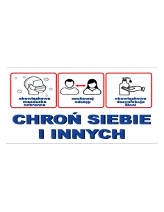 Naklejka chroń siebie i innych