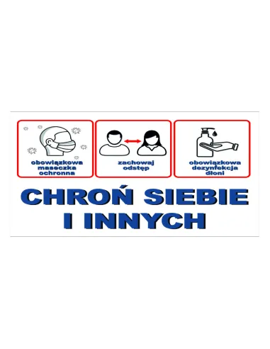 Naklejka chroń siebie i innych