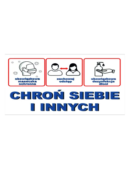 Naklejka chroń siebie i innych