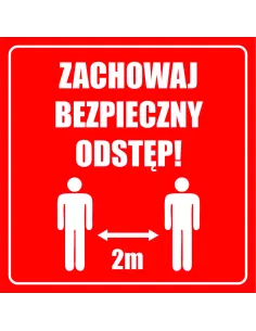 Naklejki zachowaj bezpieczny odstęp