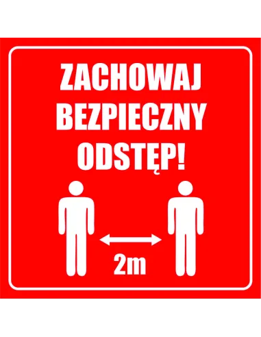 Naklejki zachowaj bezpieczny odstęp