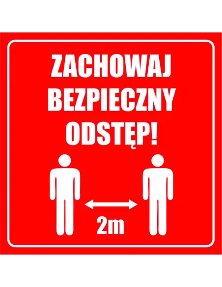 Naklejki zachowaj bezpieczny odstęp