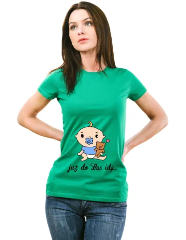 Koszulka z nadrukiem napis PREZENT dla MAMY