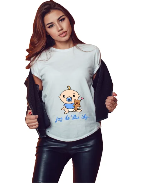 Koszulka z nadrukiem PREZENT JUŻ DO WAS IDĘ