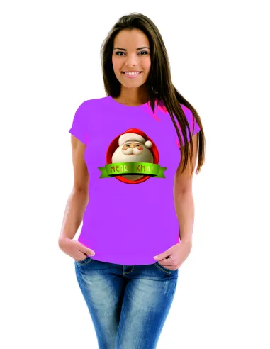 Koszulka świąteczna damska z nadrukiem Merry Xmas