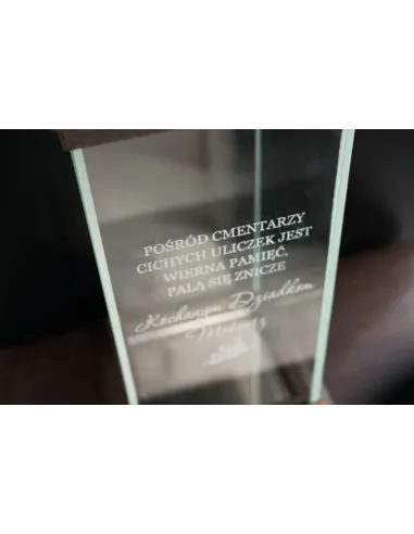 Personalizowany Znicz z dedykacją Grawerem dla Mamy Taty