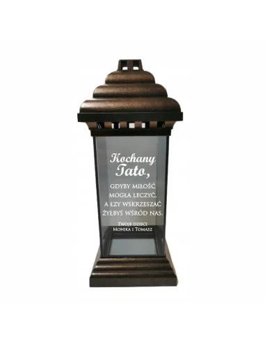 ZNICZ LAMPION personalizowany z dedykacją GRAWEREM