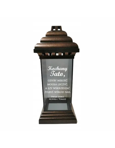 ZNICZ LAMPION personalizowany z dedykacją GRAWEREM