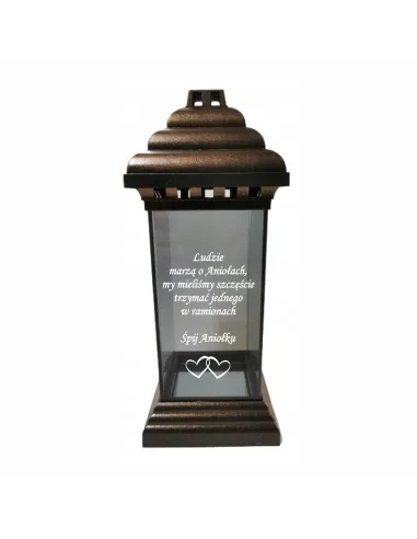 ZNICZ LAMPION z dedykacją GRAWEREM dla syna córki