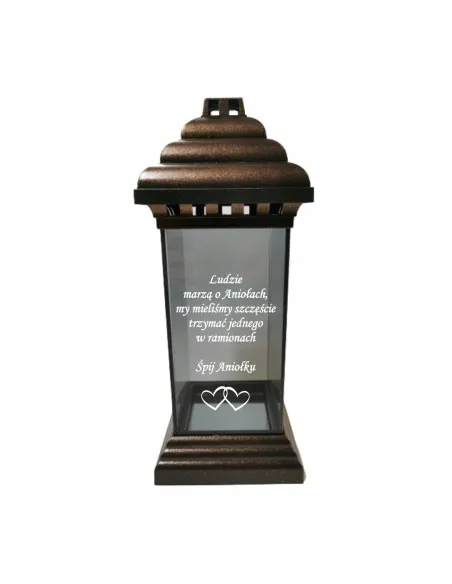 ZNICZ LAMPION z dedykacją GRAWEREM dla syna córki