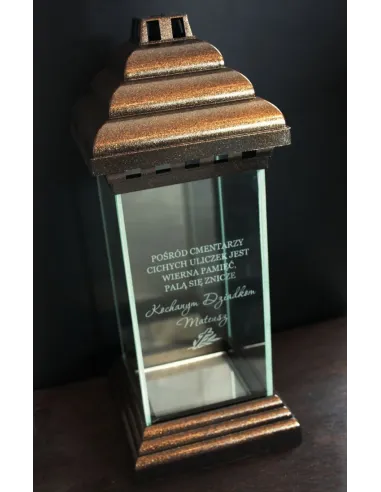 ZNICZ LAMPION z dedykacją GRAWEREM na Wielkanoc Stroik Wielkanocny