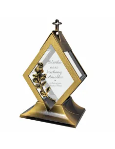 ZNICZ z napisem dedykacją GRAWEREM Aniołek Lampion dla dziecka