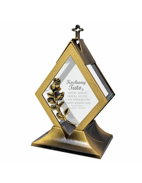 ZNICZ duży metalowy LATARENKA kapliczka TWÓJ GRAWER podpis