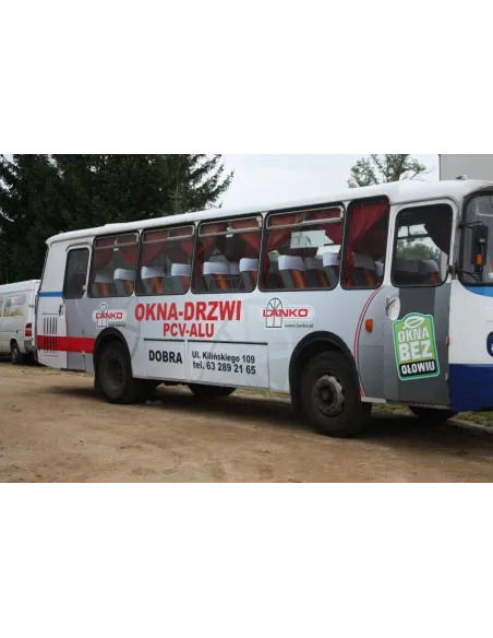 Reklama na busa dostawcze auto samochód NA WYMIAR