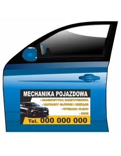 Magnes na samochód reklama magnetyczna mechanika pojazdowa
