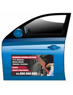 Magnes na samochód reklama magnetyczna mechanika naprawa skuterów