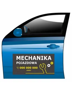 Magnes na samochód reklama magnetyczna mechanika pojazdowa