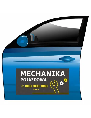 Magnes na samochód reklama magnetyczna mechanika pojazdowa