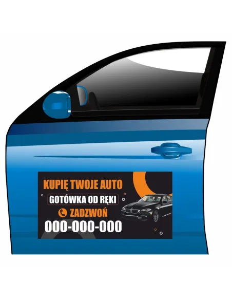 Magnes na samochód reklama magnetyczna KUPIĘ TWOJE AUTO