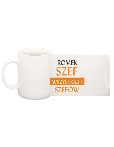 Kubek prezent dla szefa z nadrukiem imię szef wszystkich szefów