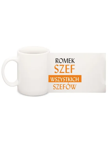 Kubek prezent dla szefa z nadrukiem imię szef wszystkich szefów