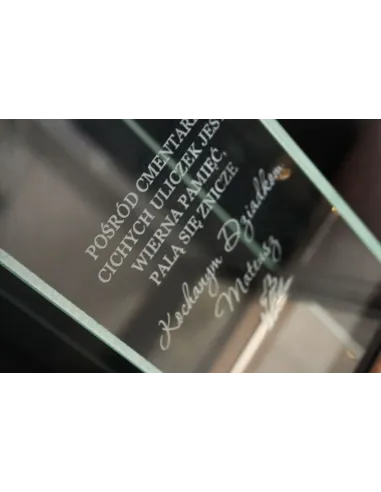 ZNICZ z napisem grawerem z okazji rocznicy ślubu