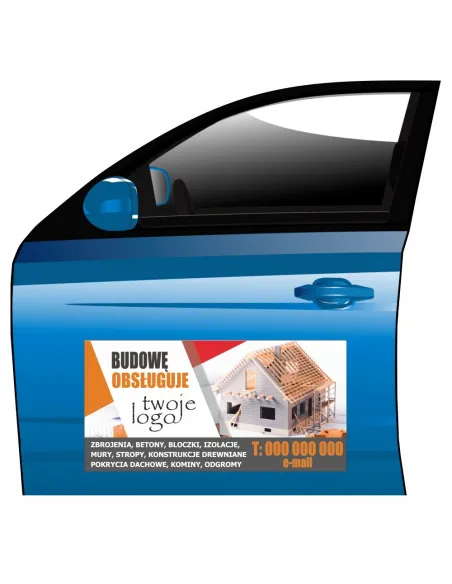 Magnes na samochód reklama magnetyczna budowę obsługuje