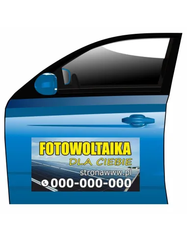 Magnes na samochód reklama magnetyczna fotowoltaika dla Ciebie