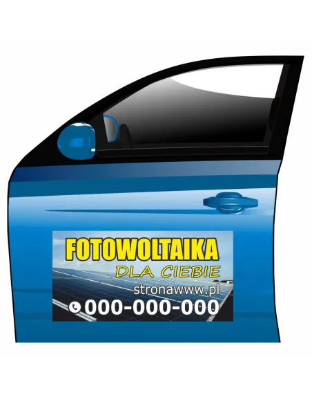 Magnes na samochód reklama magnetyczna fotowoltaika dla Ciebie