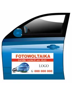 Magnes na samochód reklama magnetyczna fotowoltaika