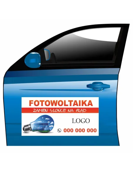 Magnes na samochód reklama magnetyczna fotowoltaika
