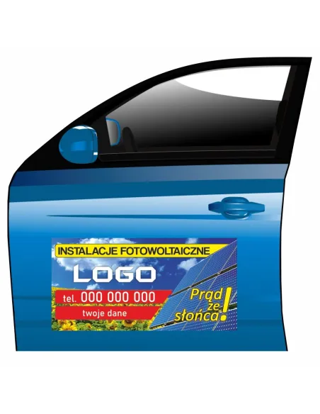 Magnes na samochód reklama magnetyczna instalacje fotowoltaiczne