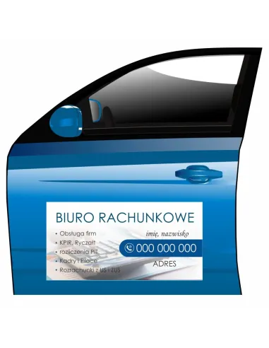 Magnes na samochód reklama magnetyczna biuro rachunkowe