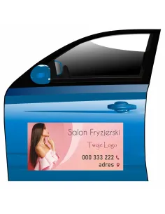 Magnes na samochód reklama magnetyczna salon fryzjerski