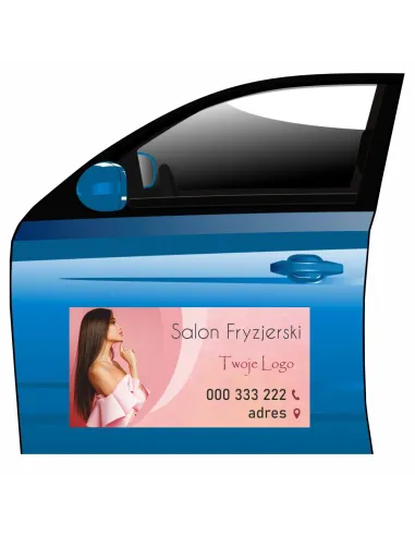 Magnes na samochód reklama magnetyczna salon fryzjerski