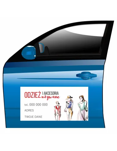Magnes na samochód reklama magnetyczna odzież i akcesoria używane