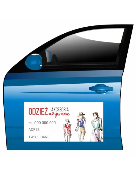 Magnes na samochód reklama magnetyczna odzież i akcesoria używane
